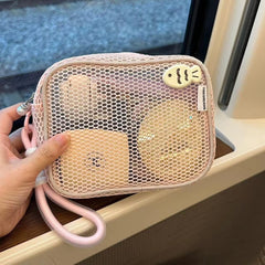YICKYUE  -  Female Cosmetic Bag Canvas Wash Toiletry Bag Purse Large Women Travel Makeup Storage Case Organizer for Cosmetics Phone