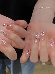YICKYUE  -  1pcs WS Summer Nails Pink Crushed Glitter Gel Nail Polish Glue New Flashing Whitening Nail Glue Nail Art Nail Salon