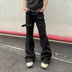 HEARUJOY  -  Summer New Men's Solid Color Straight Jeans American Retro Fashion Trend High Street Hip Hop Loose Breathable Men's Bottoms