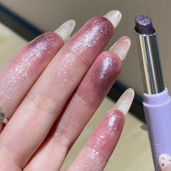 YICKYUE  -  Punk Pearlescent Purple Glitter Eyeshadow Stick Waterproof Lasting Shimmer Blue Eye Shadow Highlighter Pen Eyes Makeup Cosmetics
