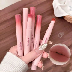 YICKYUE  -  Velvet Lip Gloss Matte Grey Pink Red Shiny Lipstick Long Lasting Waterproof Lip Mud Non-fading Lips Cosmetic Makeup