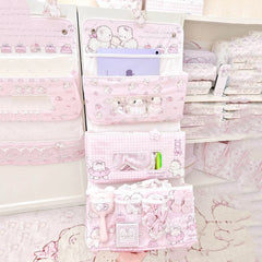 YICKYUE  -  Cute Hanging Storage Bag No-Drill Large Capacity Dormitory Bedroom Living Room Storage For Miscellaneous Items Hanging Basket