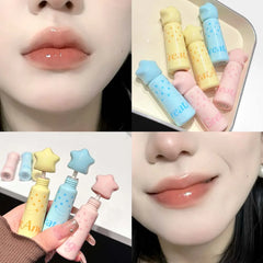 YICKYUE  -  6 Color Water Light Lip Gloss Waterproof Nude Chestnut Brown Plumping Lip Glaze Long-lasting Non-stick Cup Jelly Mirror Lip Tint