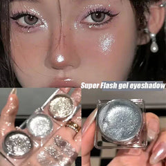 YICKYUE  -  Glitter Eyeshadow Long Lasting Waterproof Pearlescent Glitter Shimmer Eye Shadow Eyes Body Glitter Makeup Cosmetics