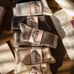 Hearujoy Pure Cotton Stockings Japanese Bold Lines Restoring Ancient Ways Men And Women In The Thick Line Popular Logo  Sock Lovers Socks