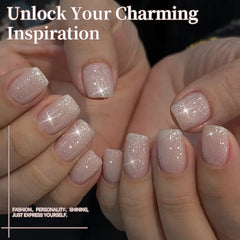 YICKYUE  -  10ml  Reflective Glitter Gel Polish Galactic Pink Sparking Glitter Ultra Shine Soak Off UV LED Nail Art Manicure