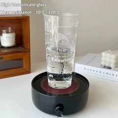 YICKYUE  -  1000ML Glass Water Cup Large Capacity Temperature Resistant Drinking Cup For Girls With Lid and Straw Milk Juice Coffee Mug