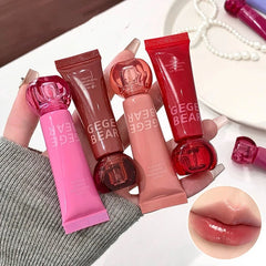 YICKYUE  -  Chocolate Brown Plumping Lip Gloss Watery Crystal Jelly Lip Gloss Moisturizing Glass Lip Tint Soft Tube Makeup Applicator Beauty