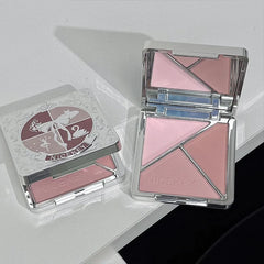 YICKYUE  -  Three-color Matte Blusher Palette Natural Cheek Tint Rouge Pink Cream Blush Makeup Contouring Brighten Face Cosmetics