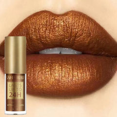YICKYUE  -  1PC Green Glitter Lip Glaze Waterproof Long Lasting Lip Gloss Bold & Intense Metallic Liquid Lipstick Pearlescent Tint Makeup