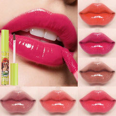 YICKYUE  -  Jelly Mirror Water Light Lip Gloss Lipstick Suit Long Lasting Hydrating and Moisturizing Lip Gloss 6color Sexy Female Lip Makeup