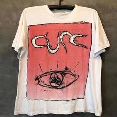 Hearujoy Street Casual Retro Short-sleeved T-shirt Hiphop Cotton Round Neck Rock Band Punk All-match Short-sleeved Top Men's Summer