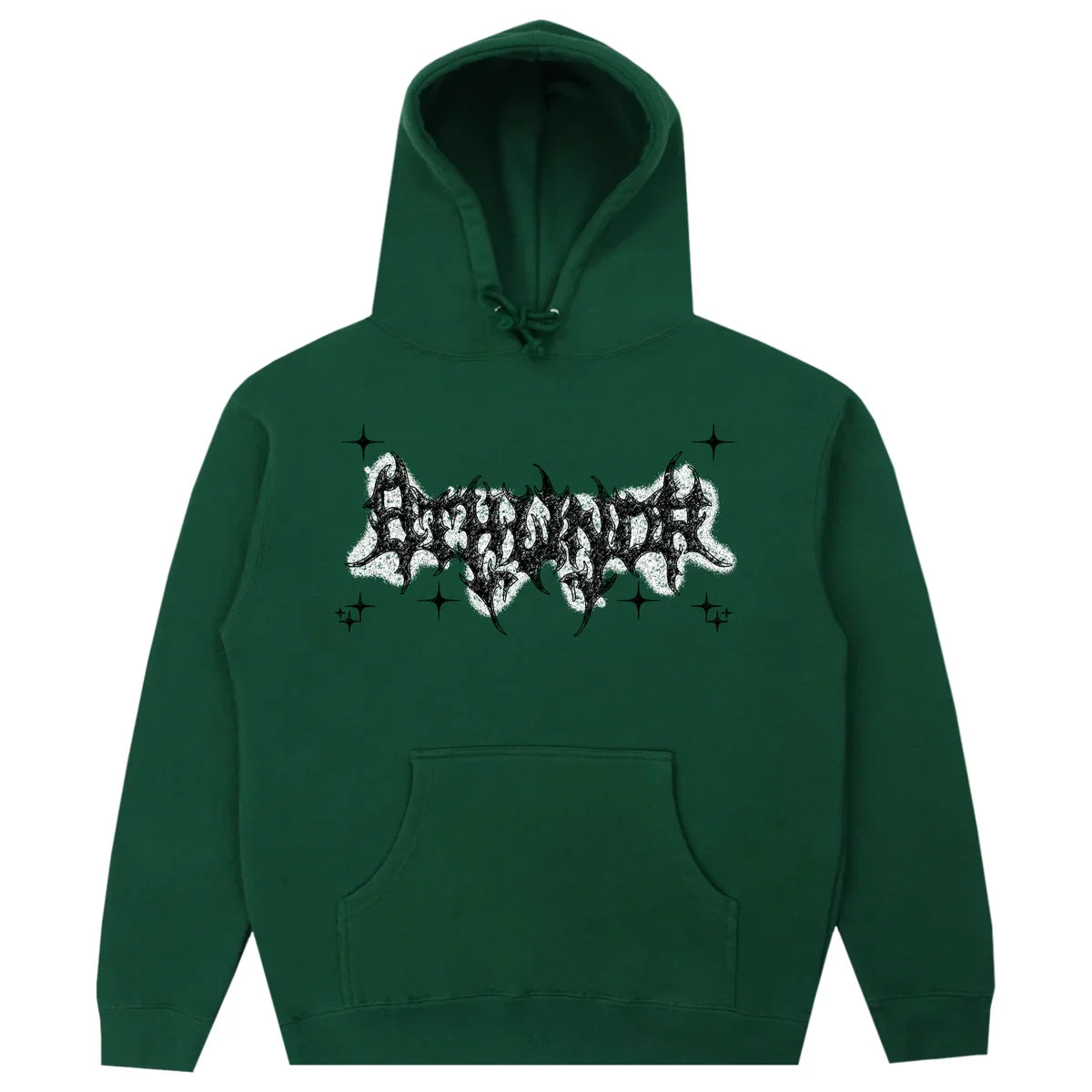 Hearujoy American Simple Goth Eyes Hand-painted Style Printed Green Hoodie Women's Spring Trend Y2K Hip-hop Street Sports Pullover