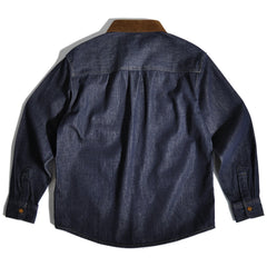 HEARUJOY  -  Autumn Heavyweight Vintage American Amekaji Denim Safari Shirt Jacket - Men's Relaxed Fit Casual Long-Sleeve Shirt Coat