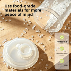 YICKYUE  -  Reusable Plastic Ice Cup with Lid for Freezing Water Coffee Smoothie BPA Free Home Office Travel Cold Drink Cup