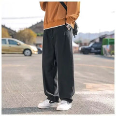 HEARUJOY  -  American high street workwear men spring and autumn new thin retro casual loose straight pants