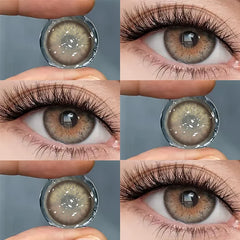 YICKYUE  -  1 Pairs Myopia Contact Lenses High Quality Brown Cosmetics for Party Colorful Contacts Lens Yearly Use Natural Soft Pupil