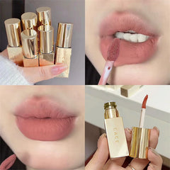 YICKYUE  -  New Luxury Matte Liquid Lipstick Waterproof Long Lasting Velvet Sexy Red Lip Gloss Lint Tube Makeup Cosmetic Lipsticks Lipgloss