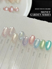 YICKYUE  -  12ml Monet's Garden Cat Eye Gel Polish 9 Colors Holographic Magnetic UV Gel Soak Off for Elegant Daily Nail Art Manicure