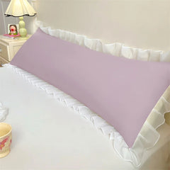 YICKYUE  -  Fresh Floral Length PIllowcase For Couple Double Lace Side Blostercase Home Bed Decor Sleeping Pillow Cover 48*120cm навол