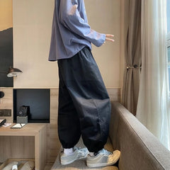 HEARUJOY  -  Pocket Men's Casual Pants Aesthetic Cheap Cotton Vintage Designer Polyester High Quality Trend Spandex Clothes Y2k Male Trousers