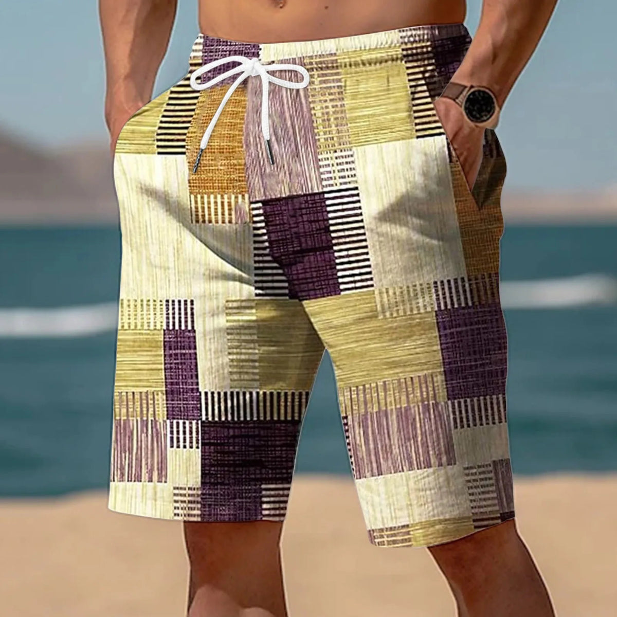 HEARUJOY  -  Summer Casual Pockets Beach Shorts Men Men Summer Beach Shorts Men Fashion Sports Shorts Casual Men'S Clothing Short Masculino