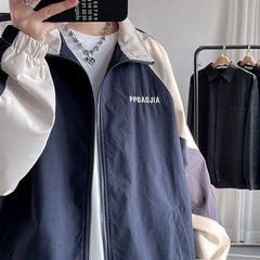 HEARUJOY  -  Spring Autumn Men Jackets Embroidery Baseball Coats Zipper Outerwear Hip Hop Streetwear Male Casual Loose Windbreaker