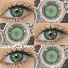 YICKYUE  -  1 Pair Color Contact Lenses for Eyes Color Eye Lens Blue Eye Lenses Brown Lenses Gray Pupils Lens Yearly Green Contacts