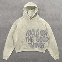 Hearujoy Vintage Letter print sweatshirt hoodie oversized streetwear harajuku y2k tops american style grunge casual hoodies women