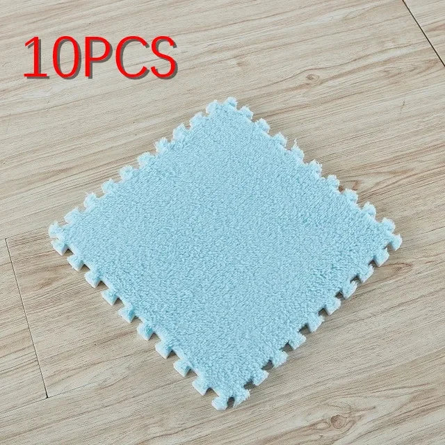 YICKYUE  -  Soft Plush Children's Mat Baby Toys Eva Foam Puzzle Carpet Warm Children Play Mats Interlocking Rugs Infant Carpet 30*30*1cm