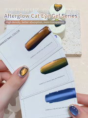 YICKYUE  -  5g Aurora Blue Tears Cat Eye Gel Nail Polish Magnetic UV Soak Off Gel Varnish Crystal Cat Eye Gel