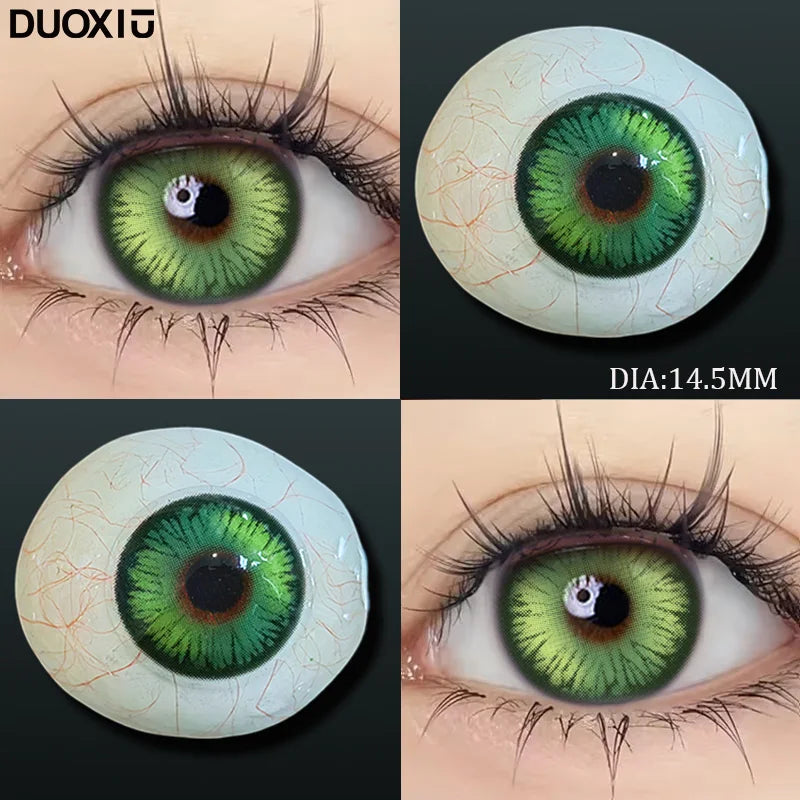 YICKYUE  -  1Pair Color Contact Lenses for Eyes with Prescription Green Makeup Color Lenses Beauty Pupils Fashion Blue Lenses Yearly