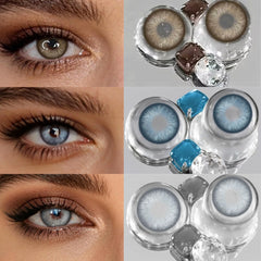 YICKYUE  -  6 Months Disposable Colored Contact Lenses 2Pcs Cleopatra Vivid Brown Breathable Contacts Natural Eye Beauty Eyewear