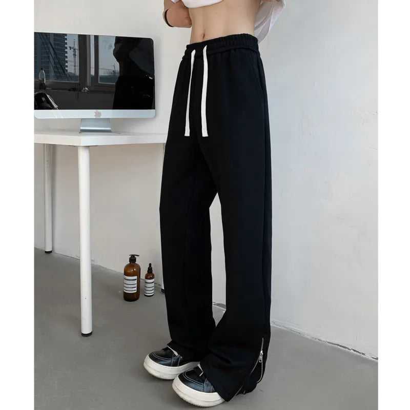 HEARUJOY  -  Black Casual Pants Men Fashion Gray Sports Pants Men Sweatpants Streetwear Korean Straight Pants Mens Joggers Trousers M-3XL