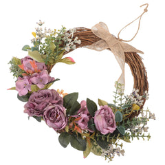 YICKYUE  -  Simulation Peony Floral Wreath Unique Decorative Garland for Home Door Wall Hanging Party Festival Decoration Artificial Silk