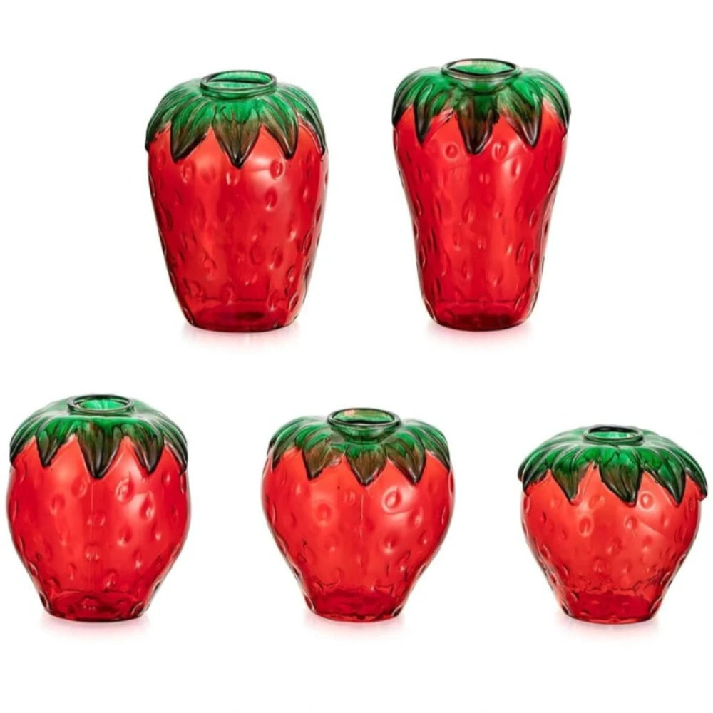YICKYUE  -  Creative Strawberry Vase Hydroponic Plant Vases Fruit Pots Flower Pots Home Desktop Office Unique Decoration Accessories