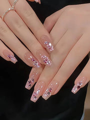 YICKYUE  -  1pcs WS Summer Nails Pink Crushed Glitter Gel Nail Polish Glue New Flashing Whitening Nail Glue Nail Art Nail Salon