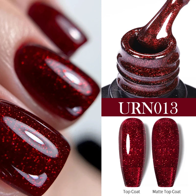 YICKYUE  -  7.5ml Glitter Nude Color Nail Gel Polish Semi-permanent Varnish Soak Off Nail Art Base Top Coat UV LED Gel Manicure