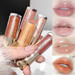 YICKYUE  -  Moisturizing Plump and Sparkling Lip Gloss Mirror Water Lip Glaze Moisturizing Lip Oil Diamond Shimmer Glitter Liquid Lipsticks