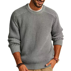 HEARUJOY  -  Fashion Autumn Winter New Men's Sweater Long Sleeve Round Neck Casual Men Knitted Jacquard Pullover Solid Tshirt Man Tops