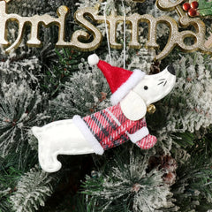 YICKYUE  -  4 Pcs Christmas Dachshund Ornament Set - Cute Puppy Shaped Holiday Pendants For Christmas Tree Decorations, Holiday Hangings
