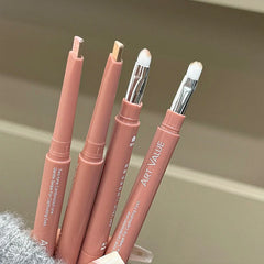 YICKYUE  -  Two-tone Paste Lying Silkworm Pen Under Eye Liner Brighten Shadow Pencil Makeup Nude Pink Beige Eyeliner Contouring