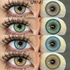 YICKYUE  -  NEW Color Contact Lenses Beauty Brown Pupils Natural Black Contact Lenses Soft Colorful Makeup Eyes Gray Lenses Natural
