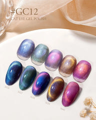 YICKYUE  -  1/5pcs Kit Venalisa Hema & TPO Free 10ml Winter Nails Warm Color Cat Eye Nail Gel Polish  Soak Off Ultra Sparkle Gel Varnish