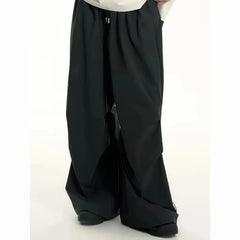 YICKYUE  -  New Hong Kong Style Casual Paratrooper Pants Solid Spring Summer Overalls Retro Loose Versatile Fashion Sports Trousers