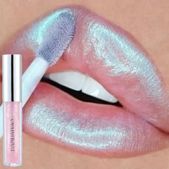 YICKYUE  -  6 Colors Laser Holographic Lip Gloss Liquid Lipstick Mermaid Pigment Longlasting Glitter Lipgloss Waterproof Metallic Lip Makeup
