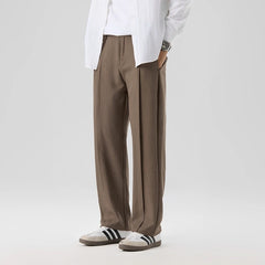 HEARUJOY  -  New Autumn Casual Suit Pants  Korean Men's Pants Straight Loose Sweatpants Soft Wide Leg Long Baggy Business Trousers