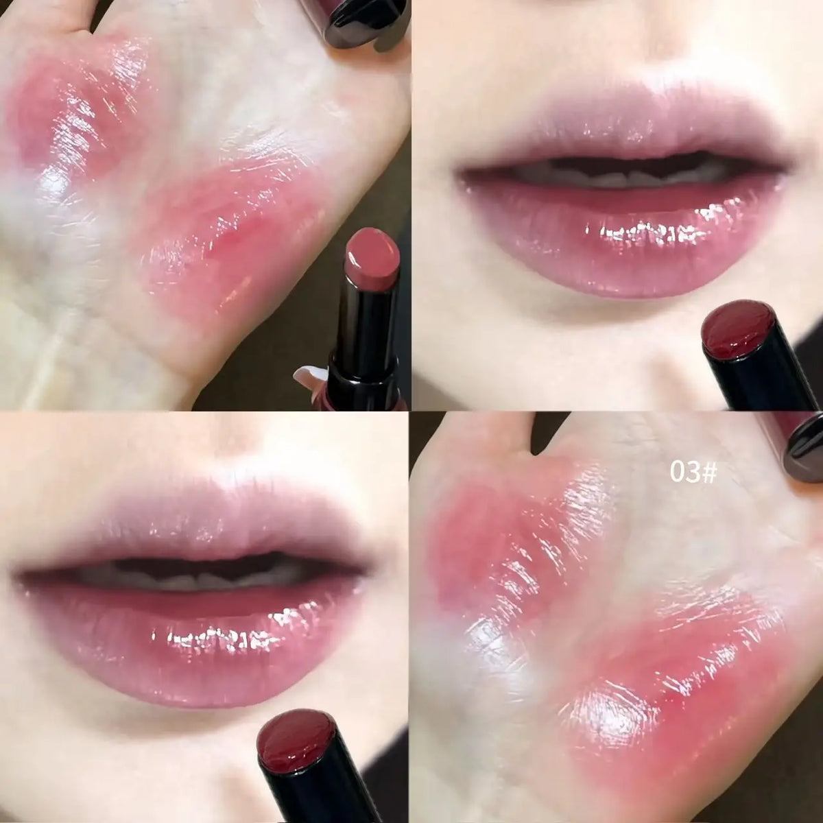 YICKYUE  -  Crystal Hawthorn Red Mirror Lipstick Water Light Jelly Lipgloss Moisturizer Lasting Non-stick Clear Pink Lip Glaze Korean Makeup