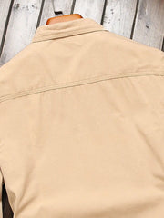 HEARUJOY  -  Men's Khaki Ripped Long - Sleeve Shirt for Summer, Trendy Street Style