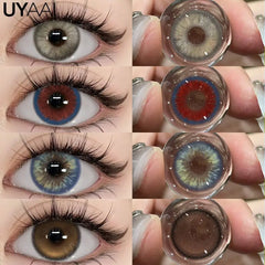 YICKYUE  -  Colored Contact Beauty Blue Contacts Big Eyes Black Lens Makeup Green Lens Natural Brown Eye Lenses Cosmetics Red lens
